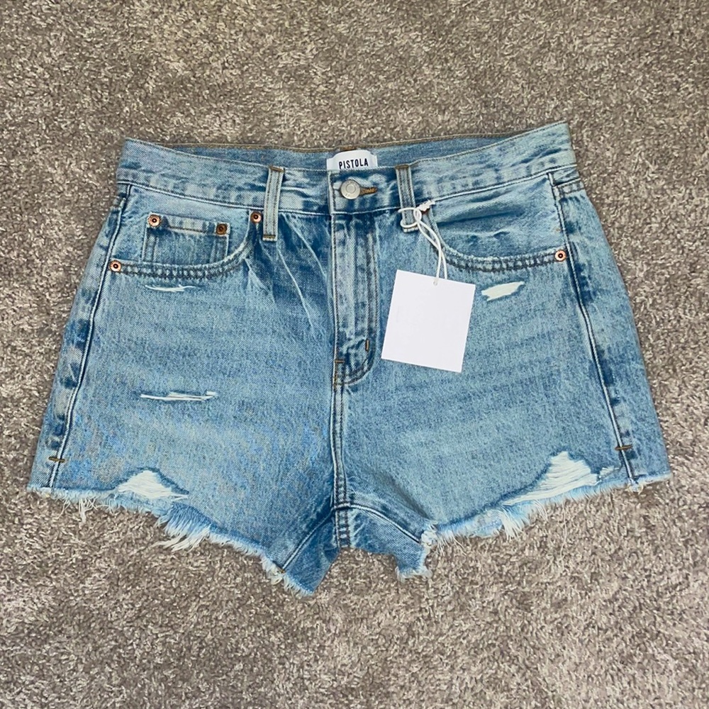 Pistola high waisted denim shorts